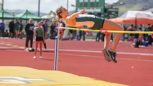 Julianna Ruotolo is tied for the No. 1 ranking in the high jump throughout the Big West Conference early on in 2021, with a clearance of 5' 8.75" (or 1.75m), from March 13's season-opening meet in Fresno.