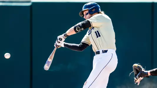 Tate Samuelson connects on a pitch.