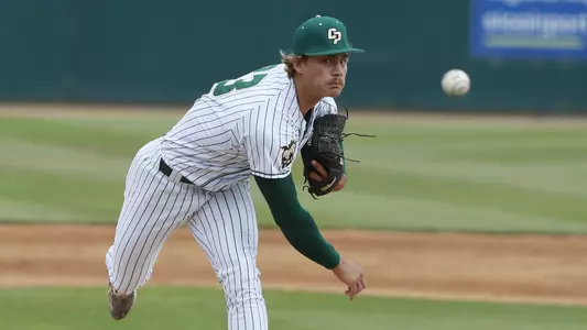 Drew Thorpe throws a pitch.