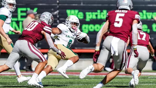 Shakobe Harper picks up yardage.