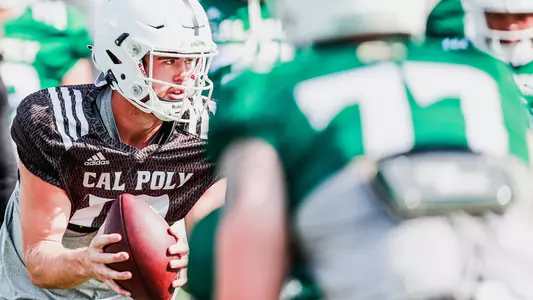 Spencer Brasch throws at practice.