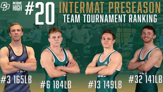 Graphic of four Mustang wrestlers ranked