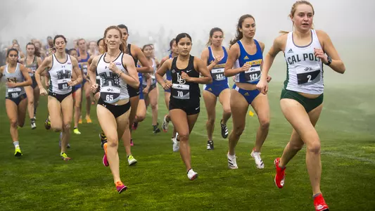 Cal Poly women's cross country at Big West finals.