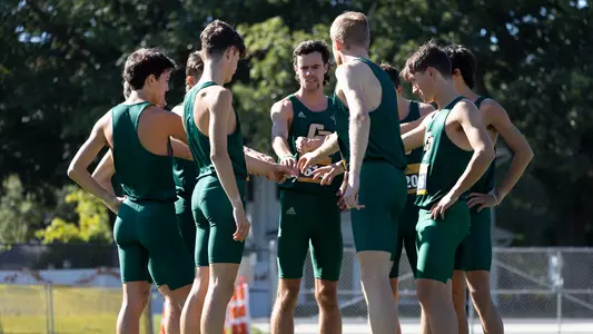 Cal Poly men's cross country huddle, Joe Piane Invitational, 9-30-22