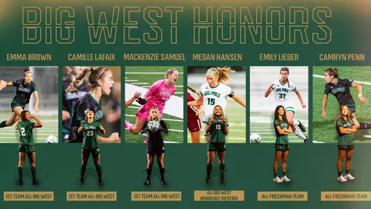 Big West Women's Soccer All-Conference Graphic