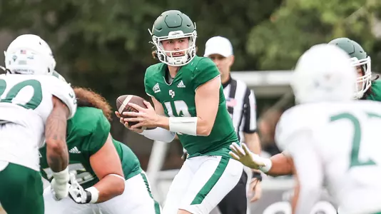 Spencer Brasch looks for a receiver.