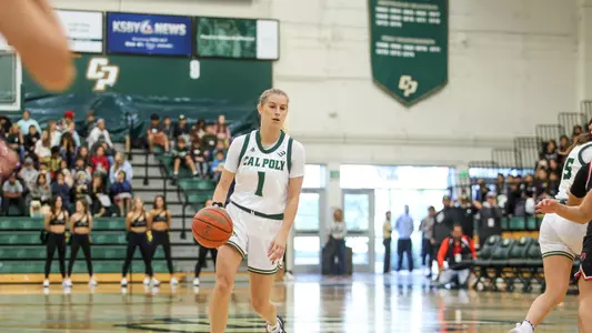 Cal Poly Womenâ??s Basketball hosted Simpson 11/10/22  Photo by Owen Main