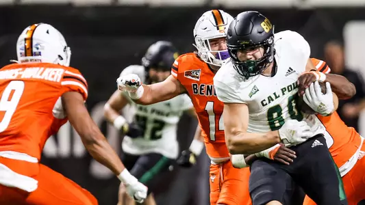 Josh Cuevas, who runs downfield after making a catch at Idaho State, has been named to the 2022 FCS All-Freshman Team by The Bluebloods.