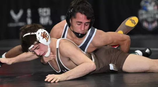 Antonio Lorenzo wrestles against Lehigh.