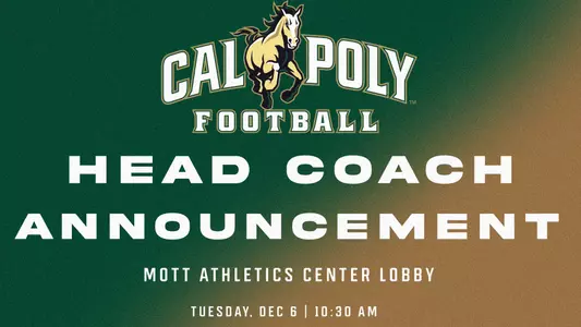 Announcement of football coach graphic.
