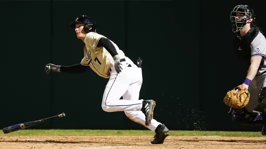 True Freshman catcher Ryan Stafford is hitting .571 two games into his Mustang career after contributing two singles and a double Saturday night.