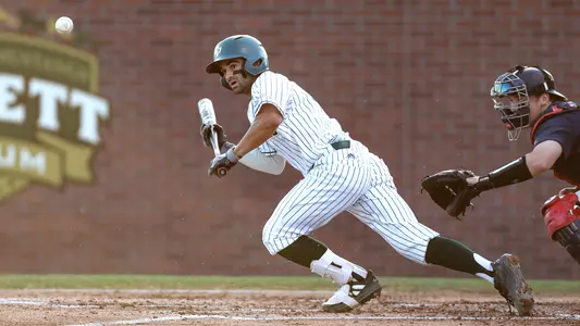 Nick Marinconz bunts the ball.