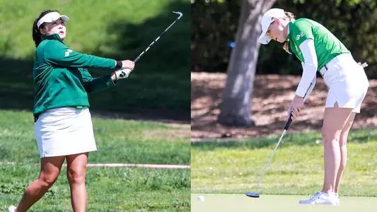 Kaylyn Noh, left, and Caroline Cantlay at Big West finals.
