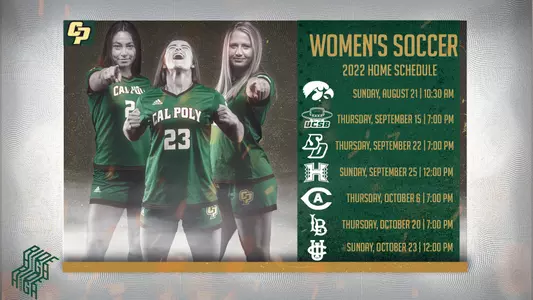 2022 Women's Soccer Schedule Release Graphic