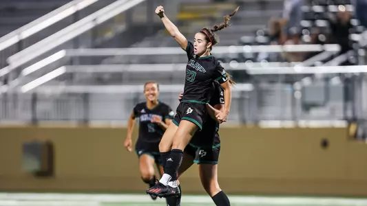 Camille Lafaix, UCSB goal celebration, 9-15-22