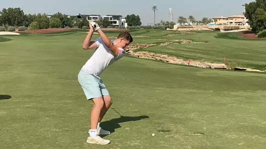 Ben Quick tees off in a tournament.