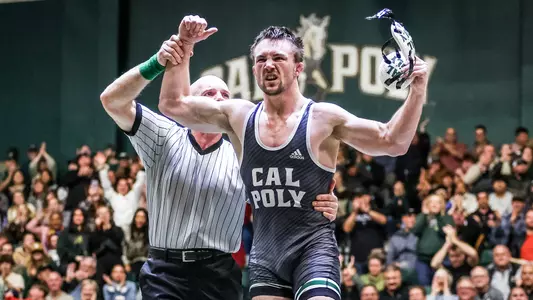 Brawley Lamer celebrates upset win against Michigan.