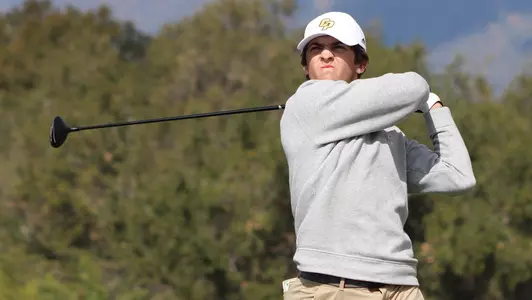Jackson Parrish follows his drive in Orange County Collegiate Classic.