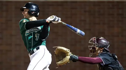 Ryan Stafford hits in recent Cal Poly game.