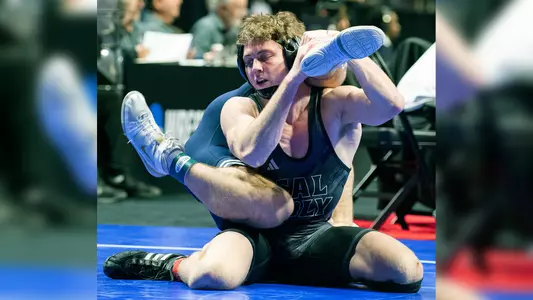 Bernie Truax tries for an escape in NCAAs.