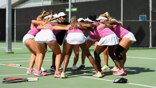 Women's Tennis Huddle, BYU, 03-18-23