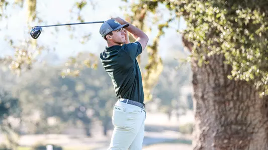 Jackson Parrish drives at The Preserve.