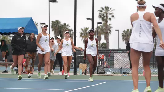Doubles Point Celebration, 2023 Big West Championship, Hawai'i, 050623