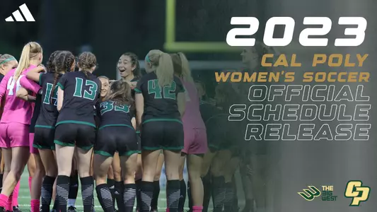2023 Women's Soccer Schedule Release Graphic