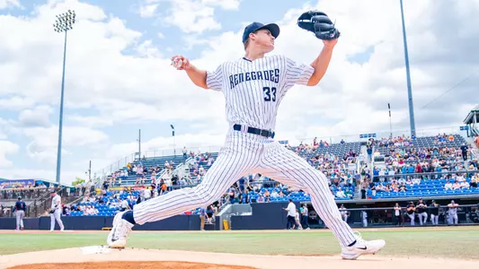 Drew Thorpe throws a pitch for Hudson Valley Renegades.
