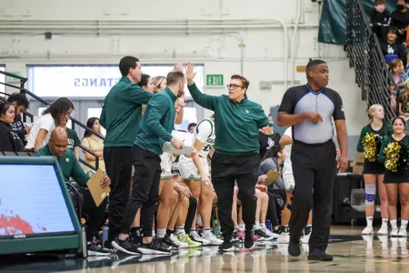 Shanele Stires high five