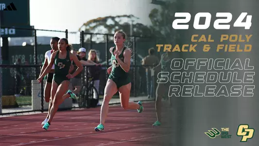 2024 Track & Field Schedule Release Graphic