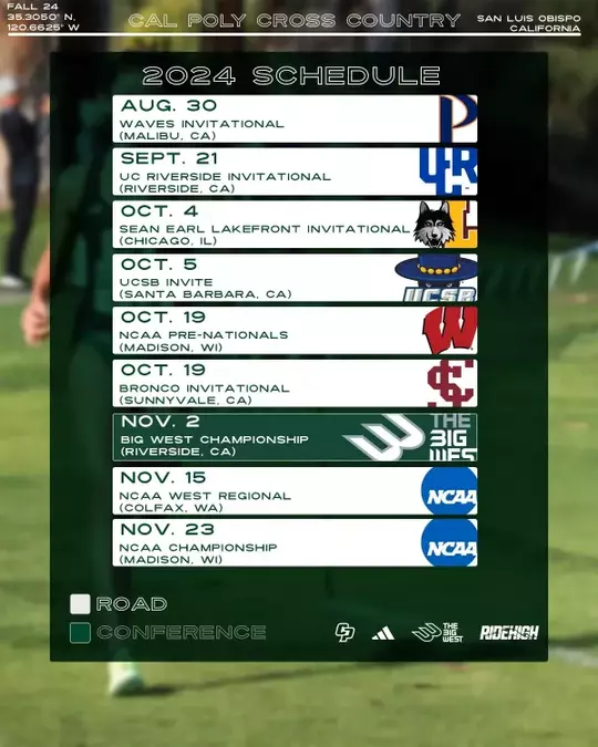 2024 Cross Country Schedule Social Graphic