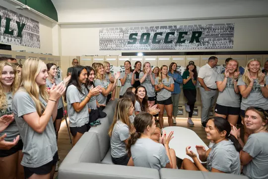 Cal Poly Women’s Soccer Locker Room Ribbon Cutting. Photo by Owen Main 7/29/24