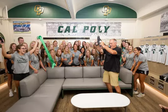 Cal Poly Women’s Soccer Locker Room Ribbon Cutting. Photo by Owen Main 7/29/24