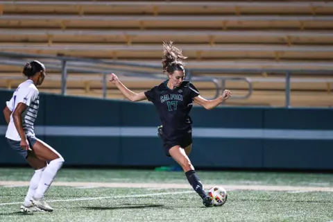 Cal Poly Women’s Soccer hosted Portland.
Photo by Owen Main 8/15/24