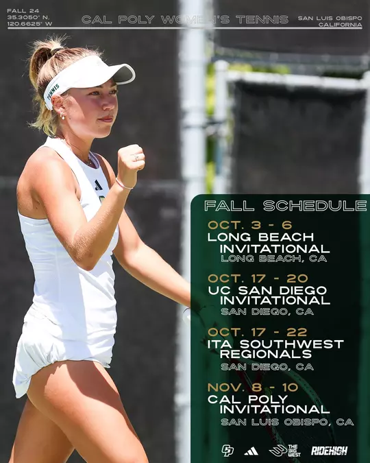 Women's Tennis Fall Schedule Graphic