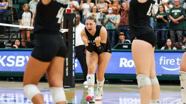 Emme Bullis celebrating