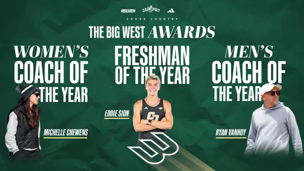 2025 Big West Cross Country Awards Graphic