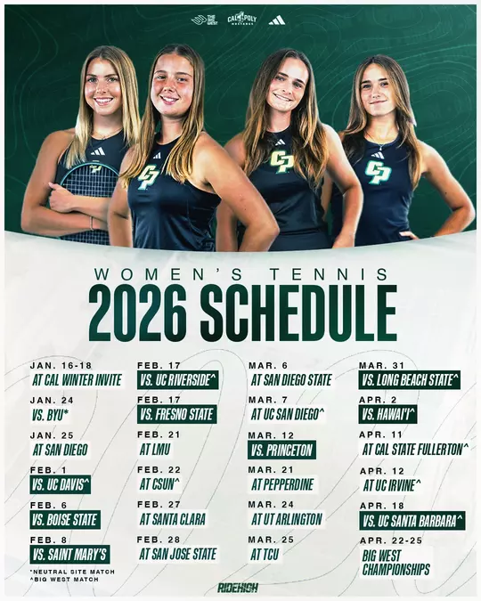 2026 Women's Tennis Social Media Graphic