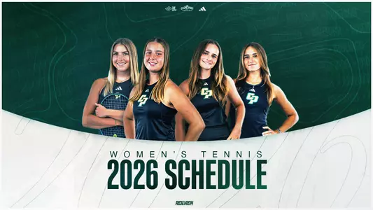 2026 Women's Tennis Schedule Web Graphic