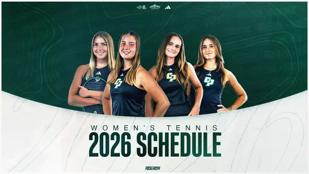 2026 Women's Tennis Schedule Web Graphic