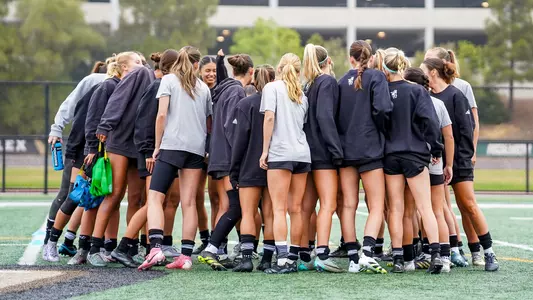 Women's Soccer Huddle Photo, 072925 Practice