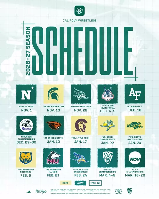2026-27 Cal Poly Wrestling Schedule