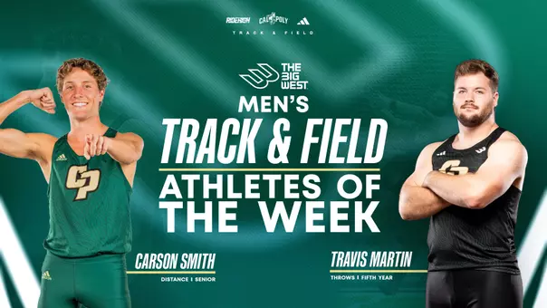 Big West Men's Track & Field Athlete of the Week Web Graphic