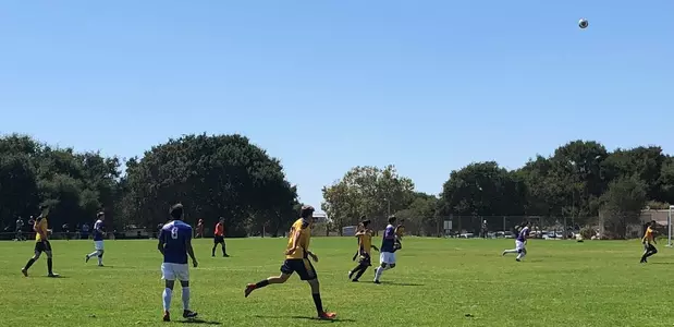 Late goals spur Banana Slugs to 2-0 win over Albion Image