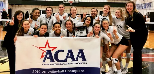 Women's Volleyball sweeps Pratt to win ACAA title Image