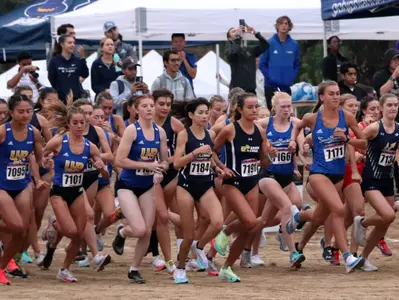 Cross Country- Baudin and Martell-Phillips take off at the start of the UCR Invite