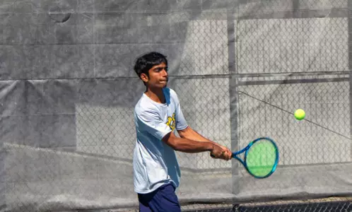 Hari returns a swing