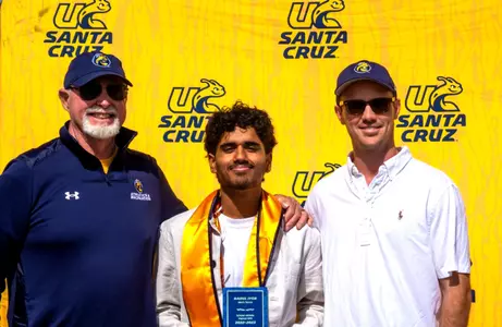Iyer with his third consecutive Scholar Athlete of the Year award