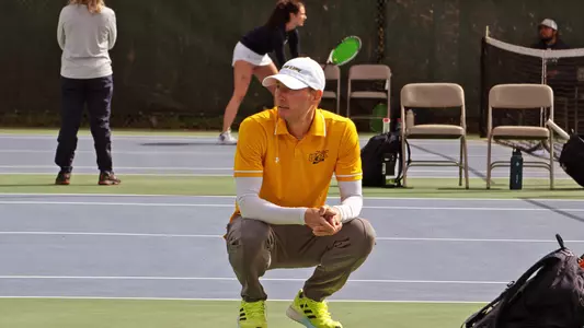 Coach Pytko during a home dual match